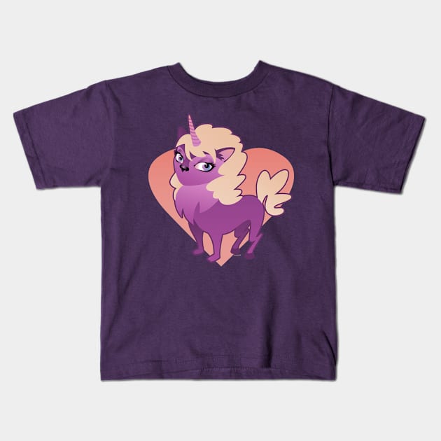 Caticorn Spirit Animal Kids T-Shirt by DanielLiamGill